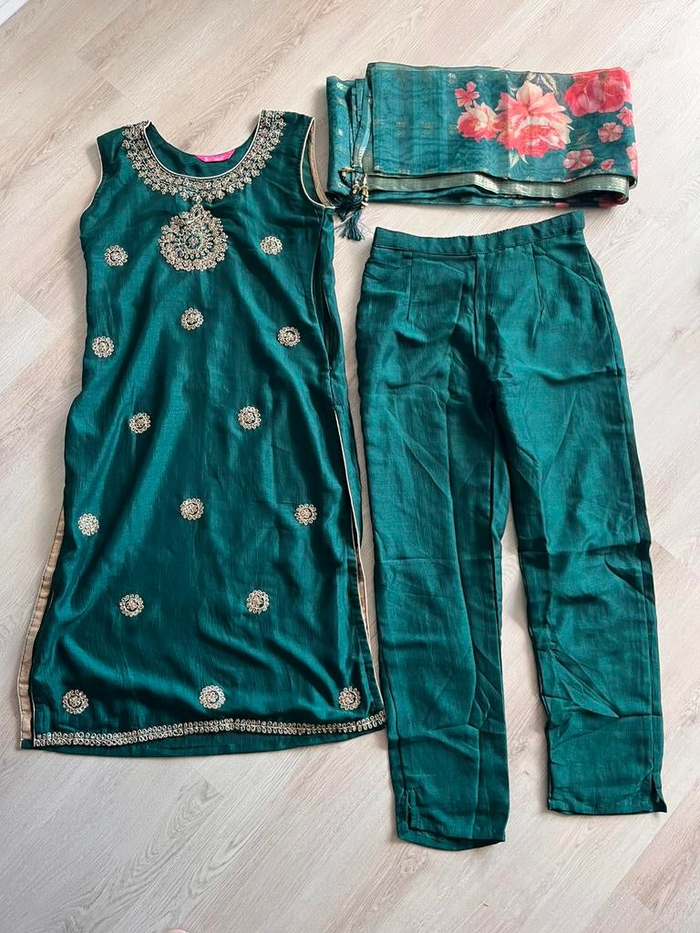 Groene Indiase kurta, Kleding | Dames, Overige typen, Nieuw, Ophalen of Verzenden, Maat 36 (S)