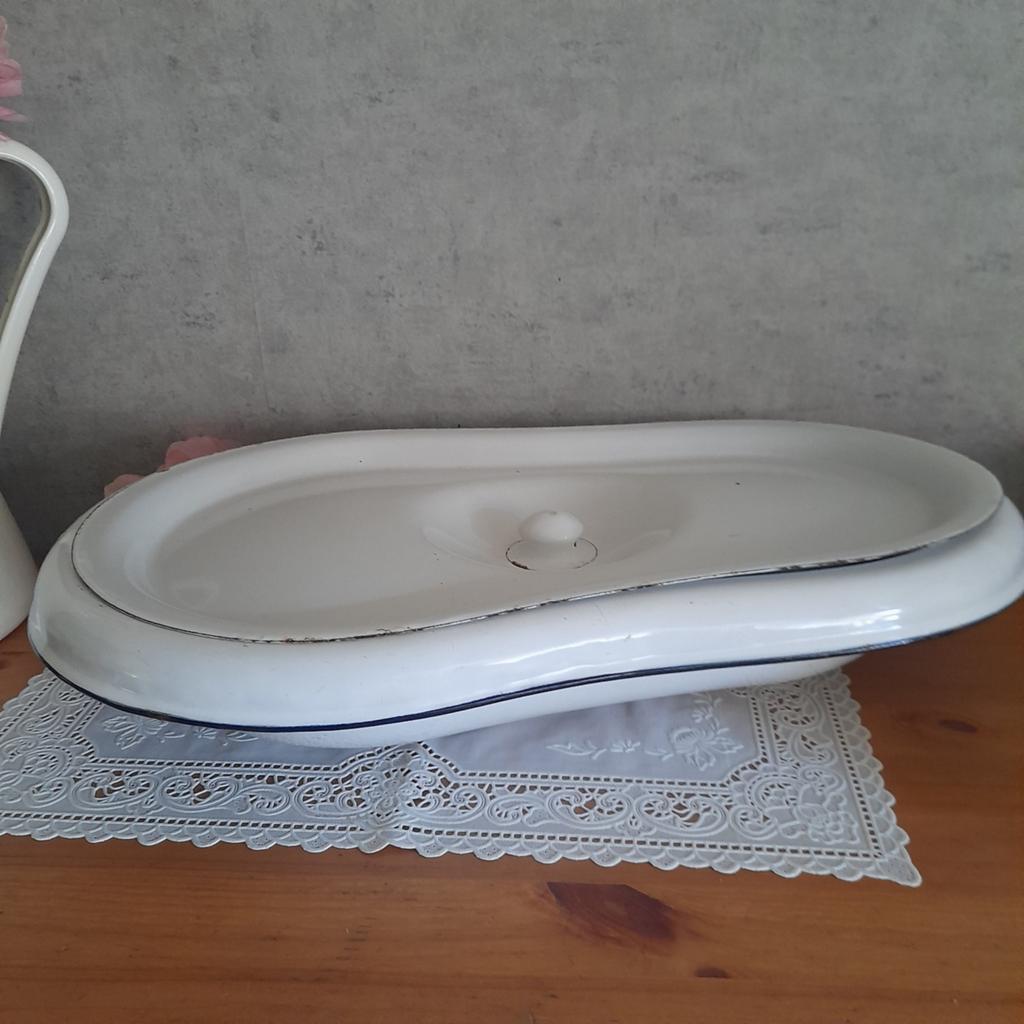 Antiek emaille badje  / bidet zonder onderstel, Antiek en Kunst, Ophalen of Verzenden