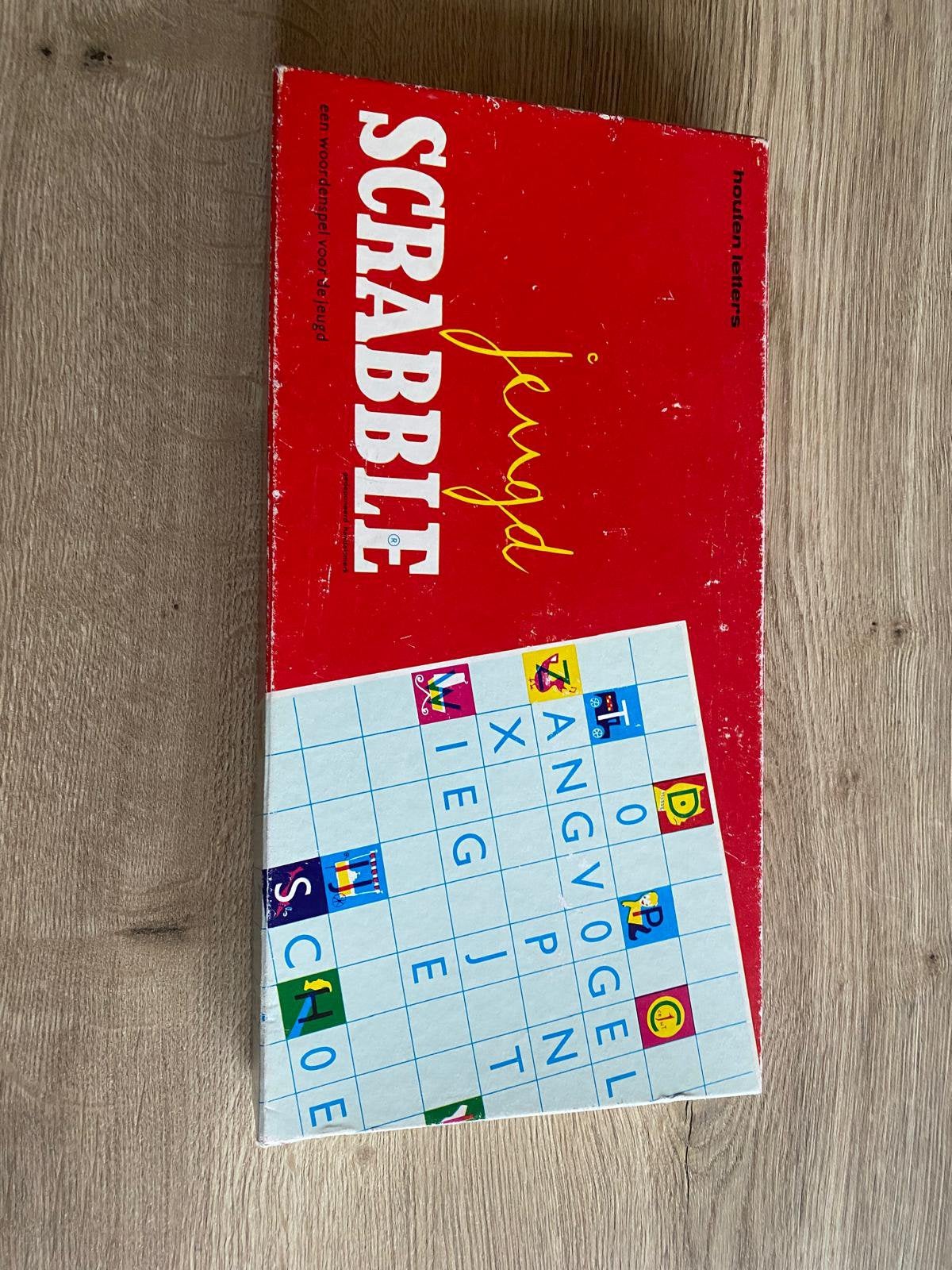 Vintage Jeugd Scrabble – Spear’s Spelen met houten letters, Ophalen of Verzenden, Gebruikt