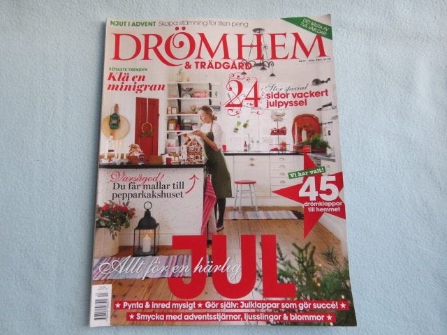 Zweeds woonblad Kersteditie: Drömhem & Trädgård 2016, Ophalen of Verzenden, Zo goed als nieuw