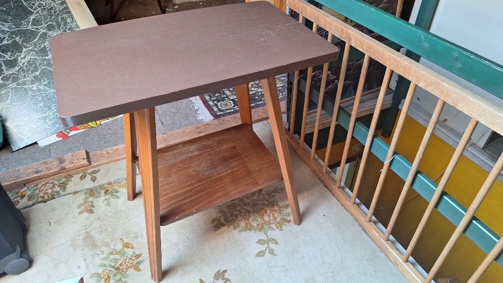 vintage pickup platenspeler tafel jaren 60, Ophalen, Gebruikt, Vintage, 55 tot 75 cm