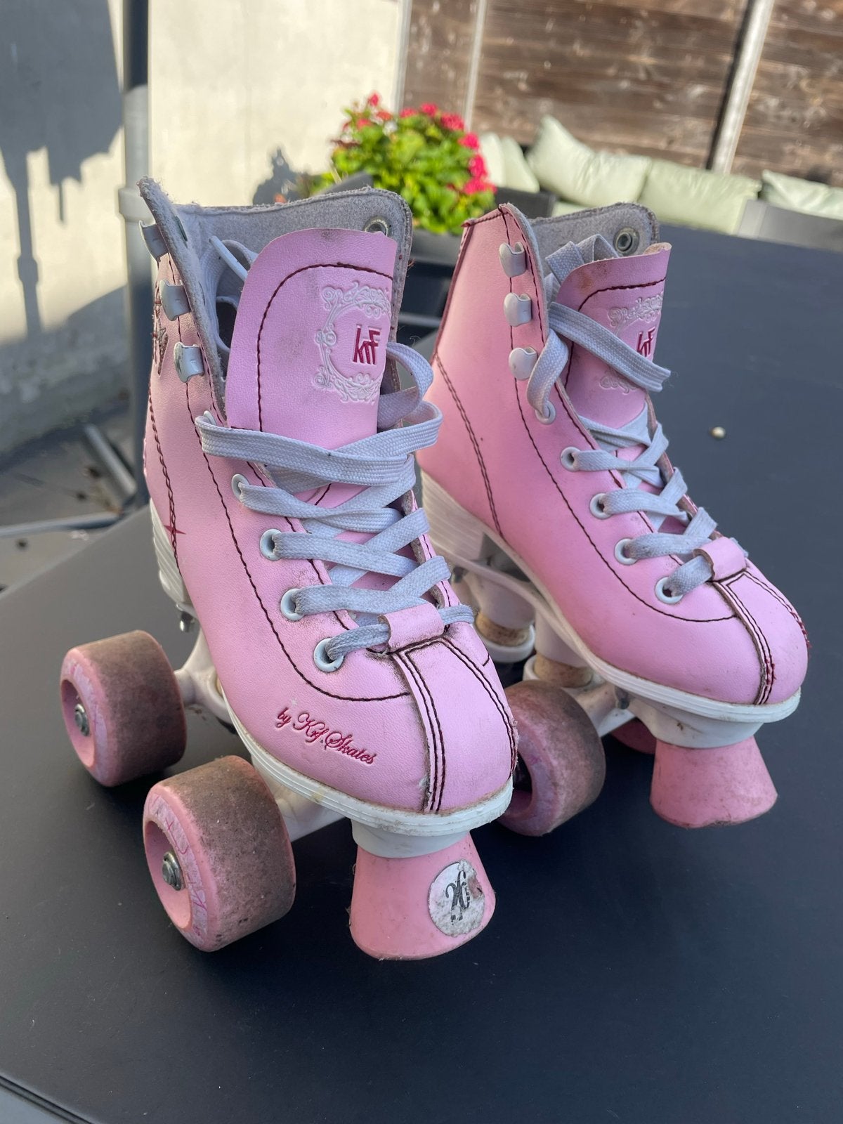 Roze rolschaatsen - Maat 26, Ophalen, Gebruikt, Kinderen