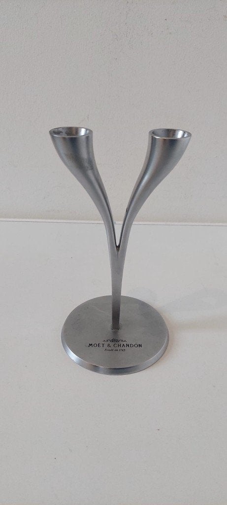 Vintage aluminium Moët & Chandon  Champagne flûte Houder, Eu, Overige merken, Eu, Overige typen