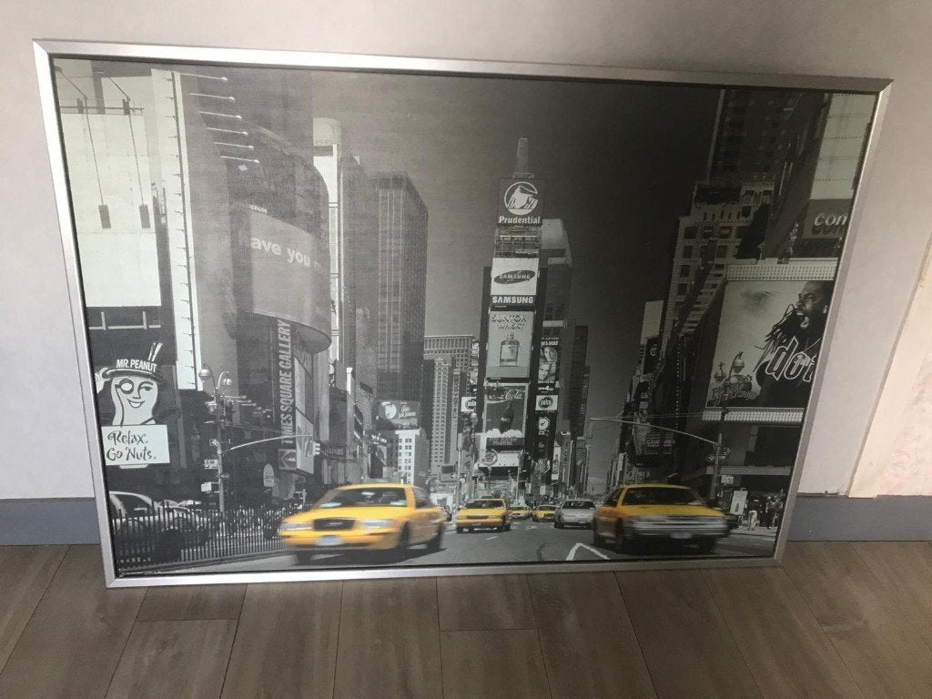 IKEA schilderij Alleby "New York Times Square" 100x140, Huis en Inrichting, Ophalen, Zo goed als nieuw, Schilderij