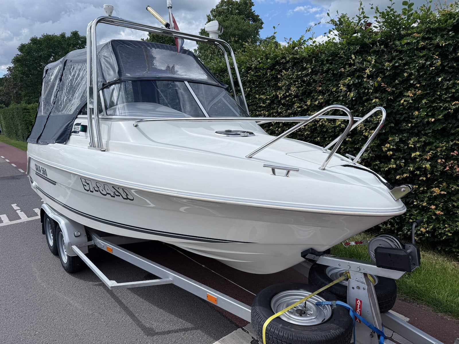 Consoleboot/Visboot met Kajuit 140PK Suzuki 194 uur +Trailer, Ophalen, Overige merken, 1.90 meter, Viertaktmotor