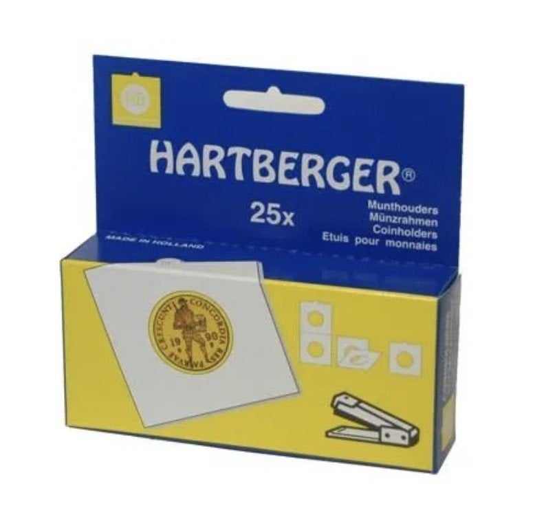 Hartberger Munthouders 17,5mm om te nieten (25 stuks), Postzegels en Munten, Ophalen of Verzenden, Overige typen
