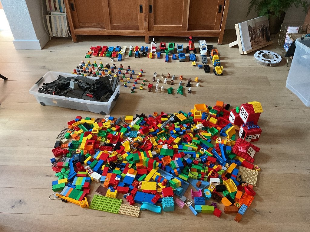 Grote partij originele LEGO DUPLO, Ophalen, Zo goed als nieuw, Compleet, Duplo
