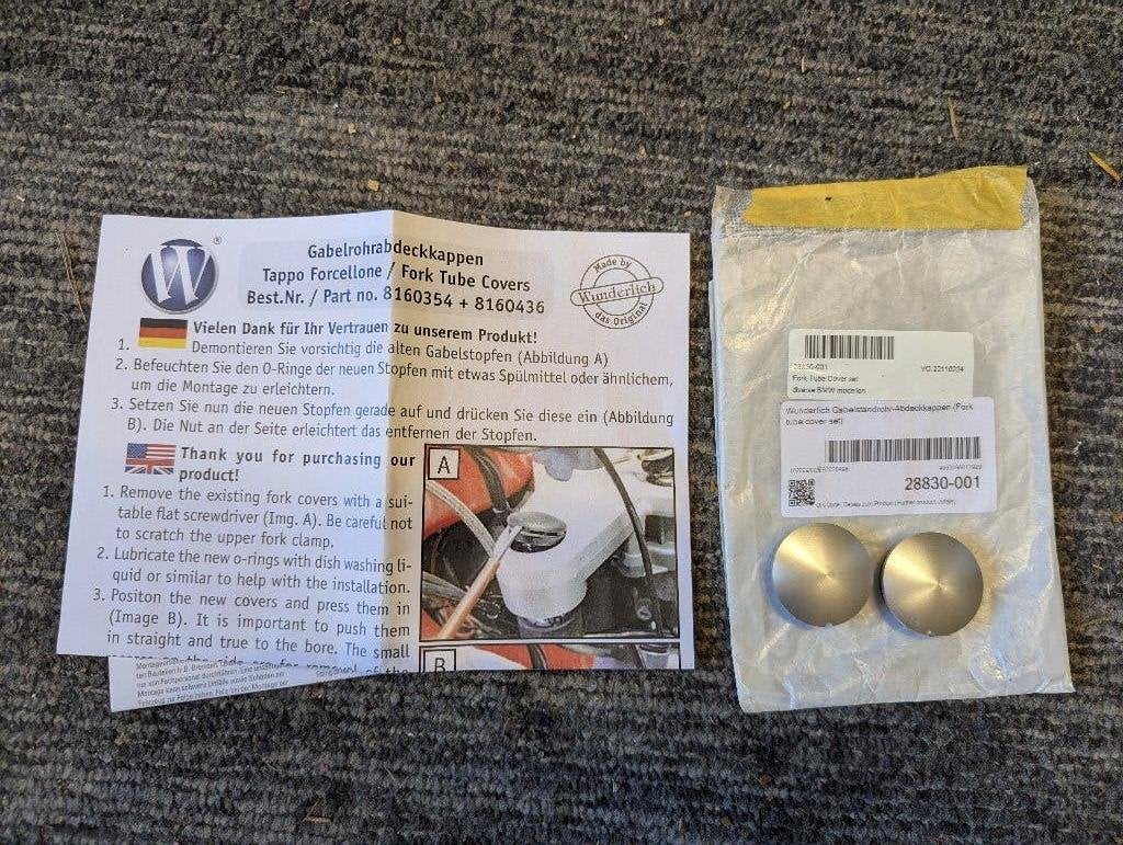 Wunderlich Fork tube cover set R1200GS R1250GS Adv, Ophalen of Verzenden, Gebruikt
