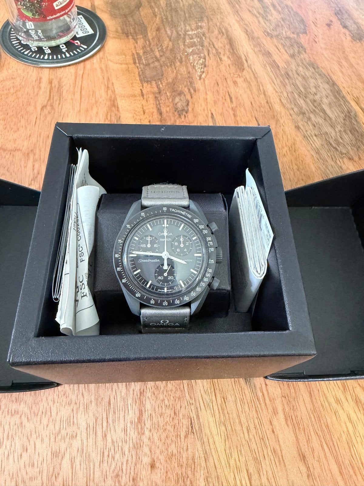 Orginele Omega x Swatch Speedmaster MoonSwatch Mercury, Overige materialen, Polshorloge, Ophalen of Verzenden, Zo goed als nieuw