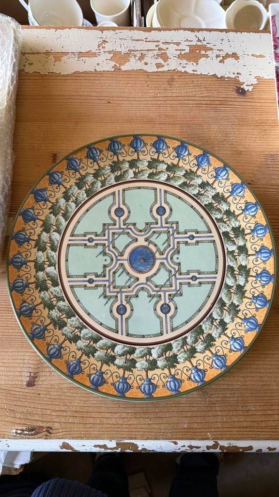 Gien LES JARDINS D’EAU taartschaal, Huis en Inrichting, Keuken | Servies, Ophalen of Verzenden, Overige stijlen, Bord(en)