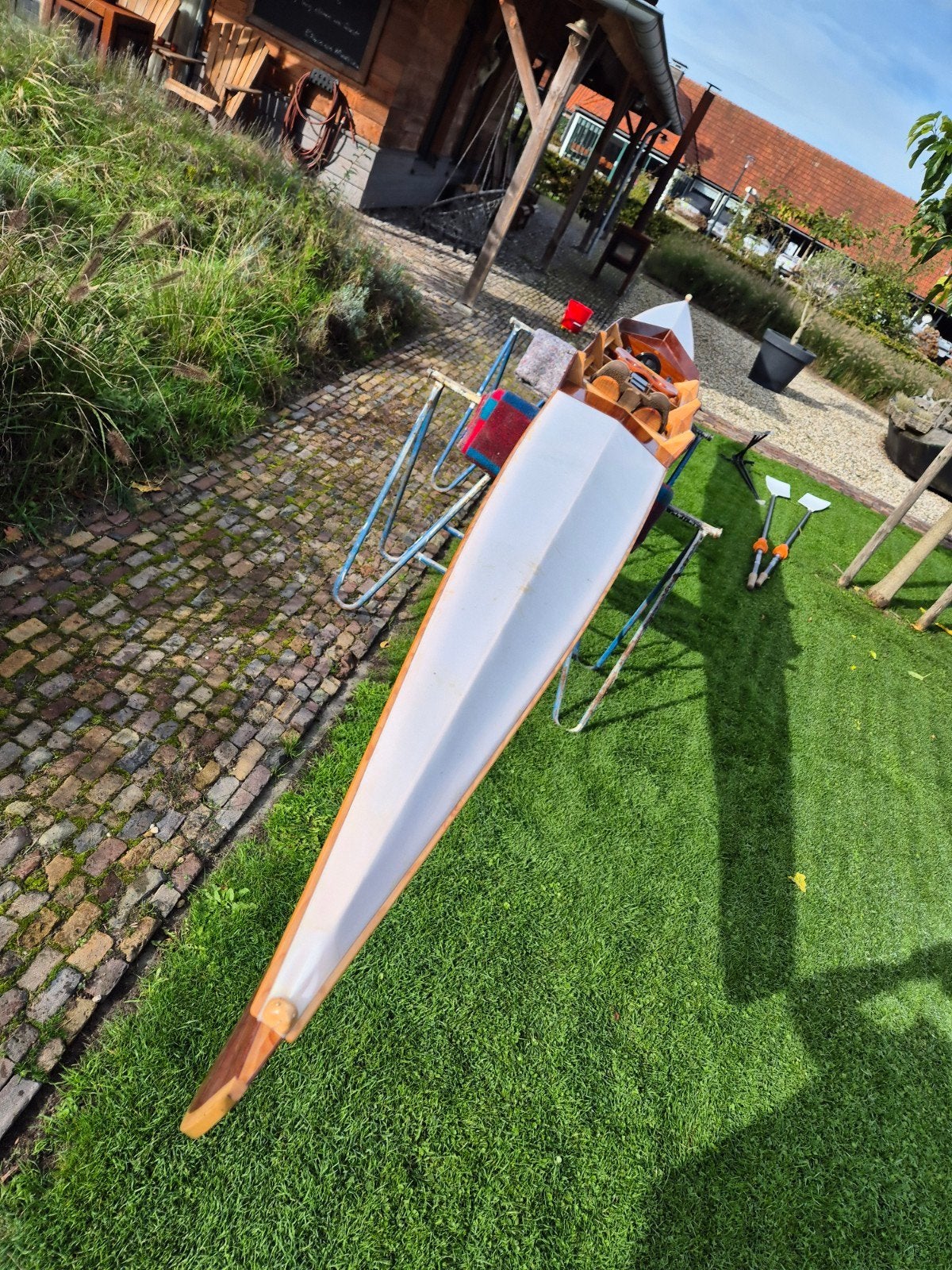 Graeme King Roeiskiff 6,85m, Ophalen, Skiff, Overige merken, Met roeispanen of peddels