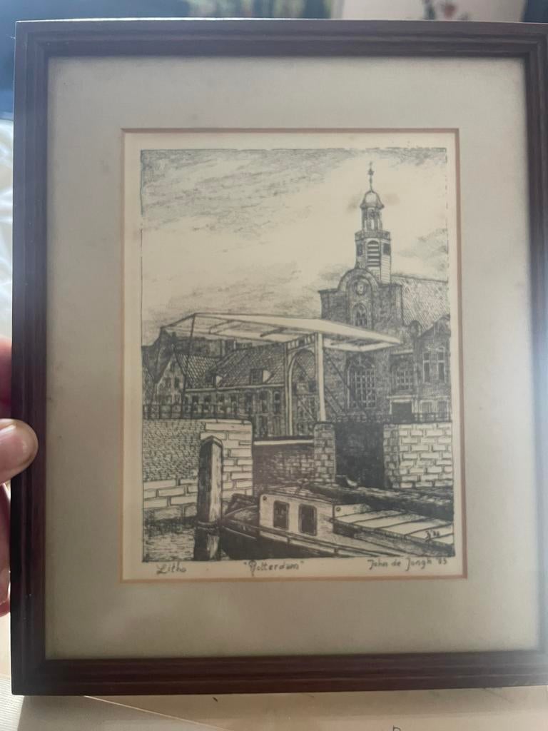 litho van john de jongh, Antiek en Kunst, Ophalen of Verzenden