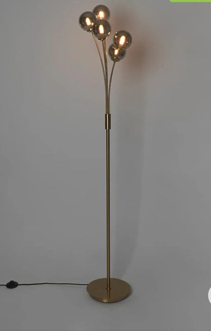 Vloerlamp messing goud, Ophalen, Zo goed als nieuw, 150 tot 200 cm