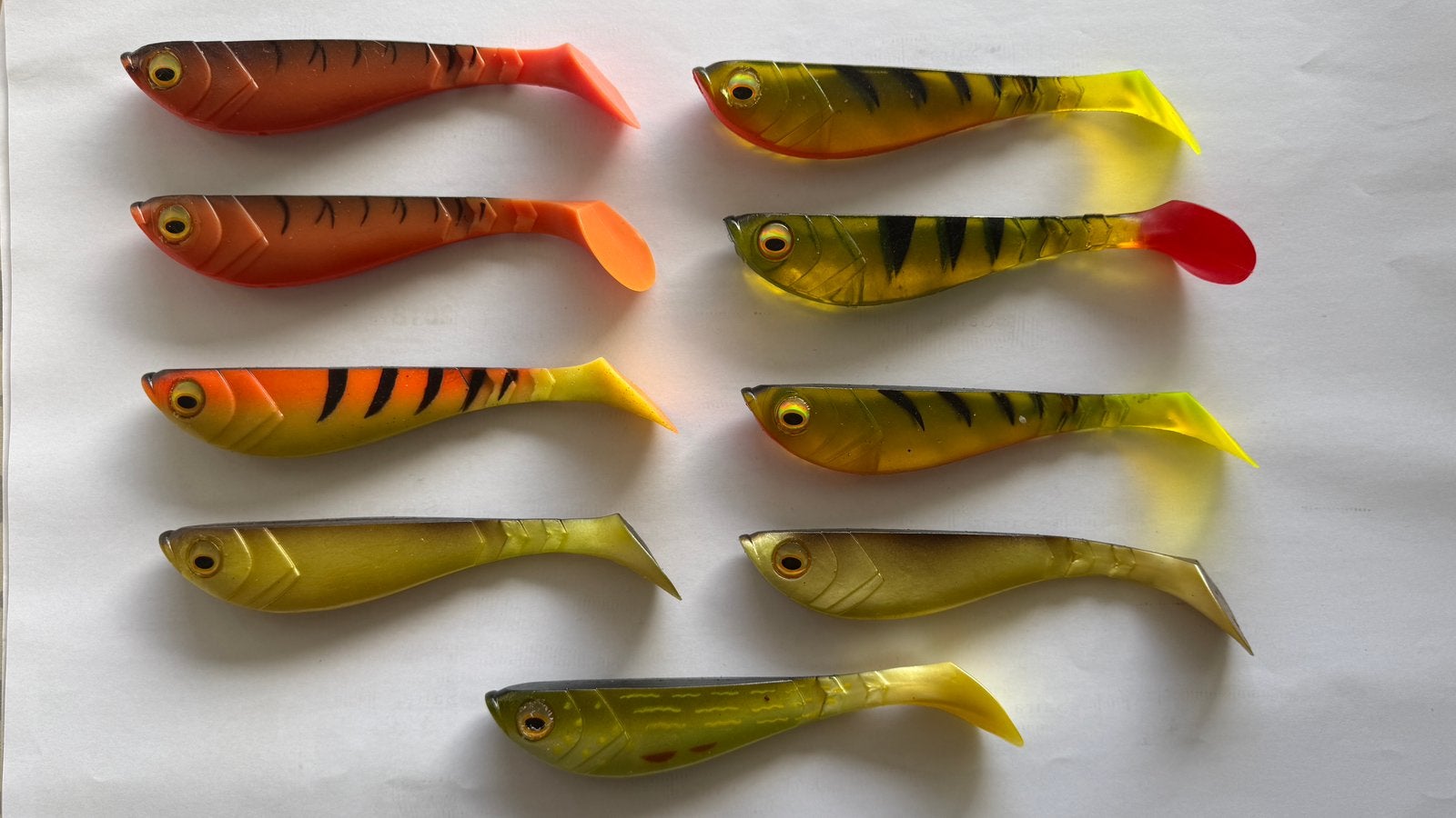 9x grote softbaits ca. 20cm snoek shads V29, Watersport en Boten, Ophalen of Verzenden, Nieuw, Overige typen