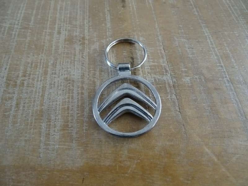 Citroen - Sleutelhanger - Merk Logo Hanger - Chrome, Verzenden, Gebruikt, Auto's