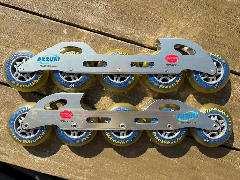 Raps azzuri onderstel skeelers 5 wielen 80mm, zgan, Ophalen of Verzenden, Zo goed als nieuw