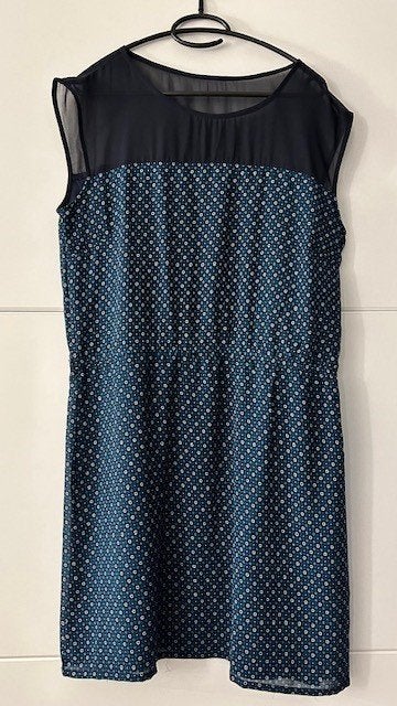 Lola & Liza mouwloze jurk met print, Kleding | Dames, Blauw, Maat 46/48 (XL) of groter, Ophalen of Verzenden, Zo goed als nieuw