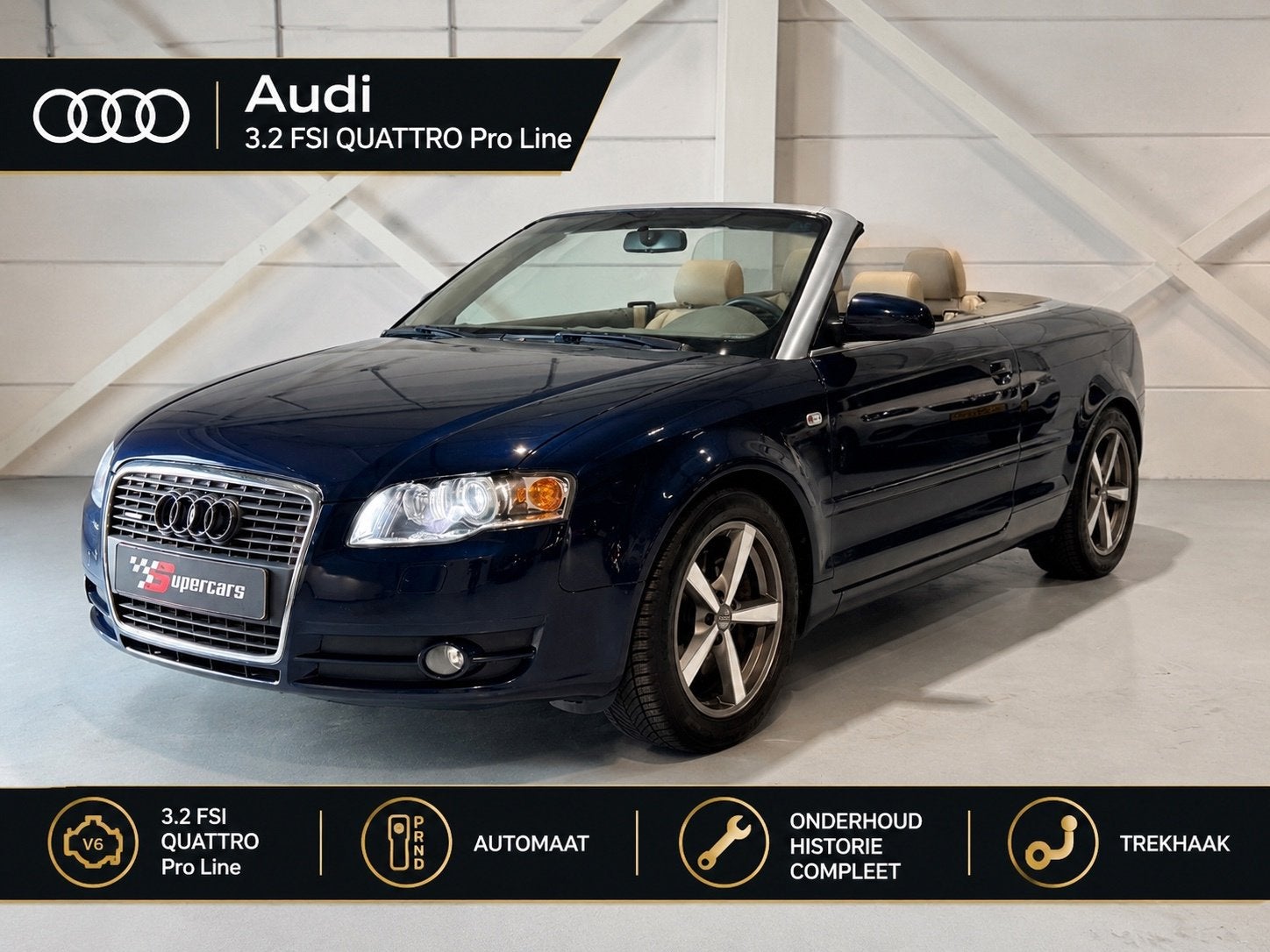 Audi A4 Cabriolet 3.2 FSI quattro Pro Line |LEDER|Automaat|T, Auto's, Automaat, Dealer onderhouden, 1715 kg, Cabriolet