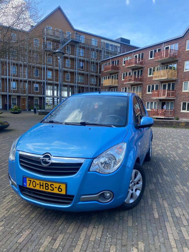 Opel Agila 1.2 16V 2008 Blauw lage kilometerstand, Auto's, Opel, Voorwielaandrijving, 40 €/maand, 4 cilinders, 965 kg