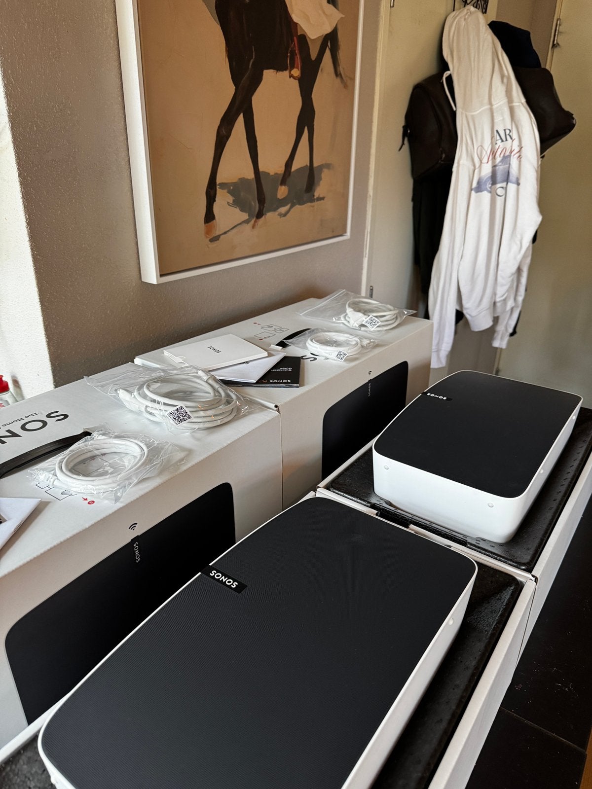2x Sonos Play 5 Gen 2 Wit in Nieuwstaat!, Audio, Tv en Foto, Luidsprekers, Ophalen, Zo goed als nieuw, Front, Rear of Stereo speakers