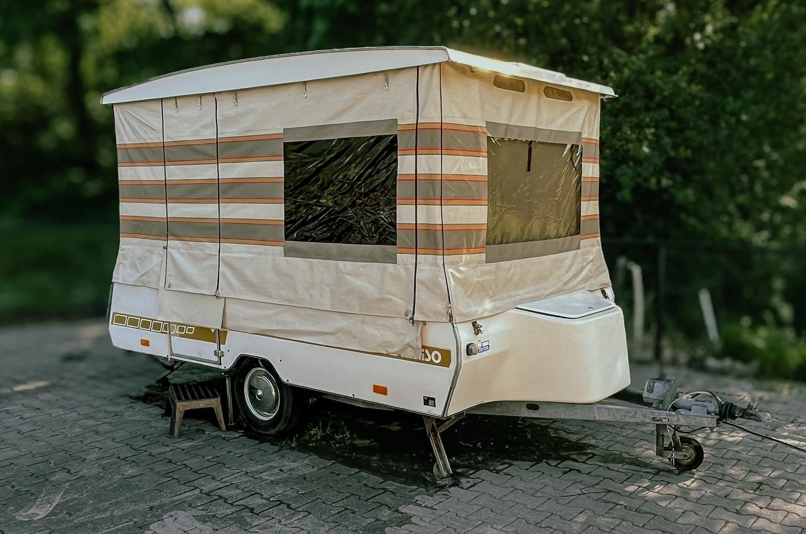 Mooie retro Paradiso klap-caravan 325, Overige kleuren, Tot en met 4, Ophalen, Overige merken