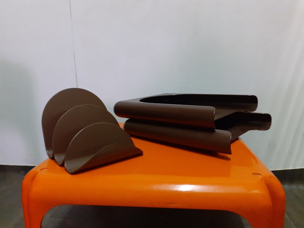 Schweizer Design Germany jaren 70 lektuur en brieven houder, Gebruikt, Kunststof, Schweizer Design Germany, ?