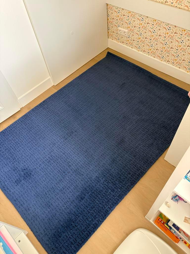 IKEA LANGSTED Vloerkleed - Blauw (133x195 cm), Huis en Inrichting, Stoffering | Tapijten en Kleden, Ophalen, 100 tot 150 cm, Blauw