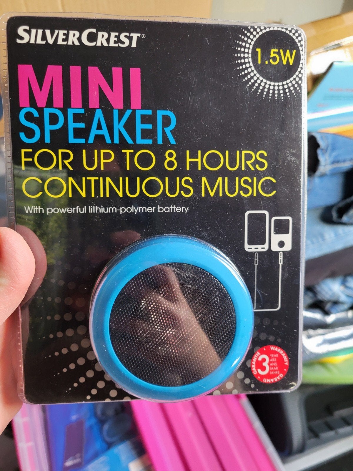 Nieuwe silvercrest mini speaker werkt met audiojack kabel, Overige merken, Overige typen, Nieuw, Ophalen of Verzenden