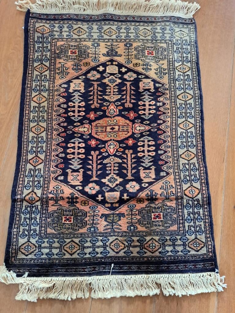 Klein Perzisch tapijt - 97x66 cm, Gebruikt, 50 tot 100 cm, Perzisch, Bruin