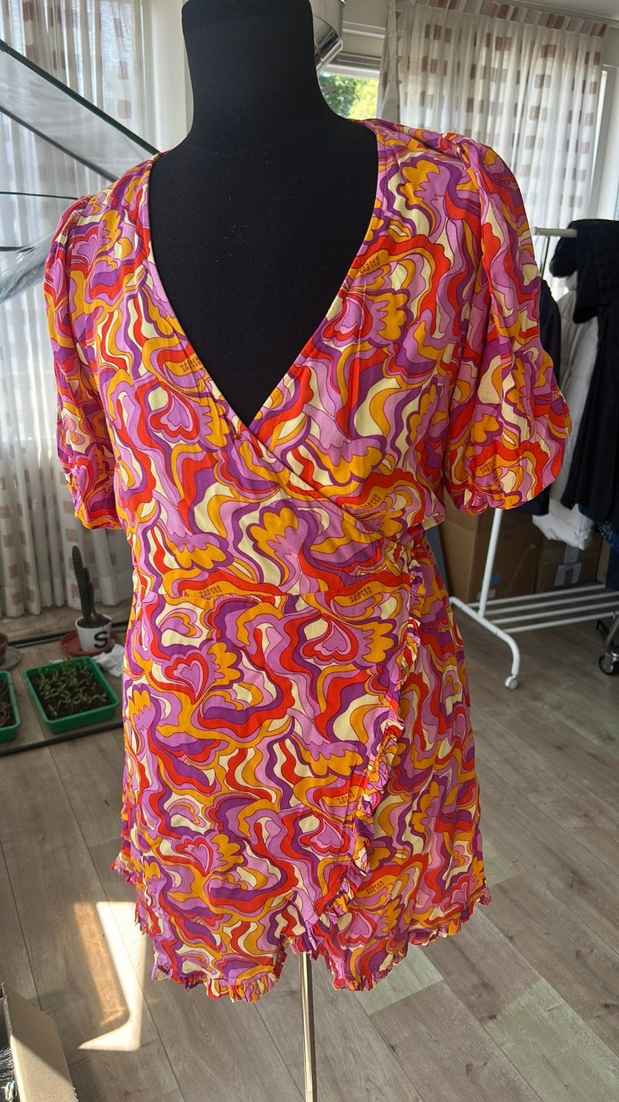Harper & Yve M zomerjurk jurk retro flowers, Kleding | Dames, Jurken, Ophalen of Verzenden, Zo goed als nieuw, Onder de knie