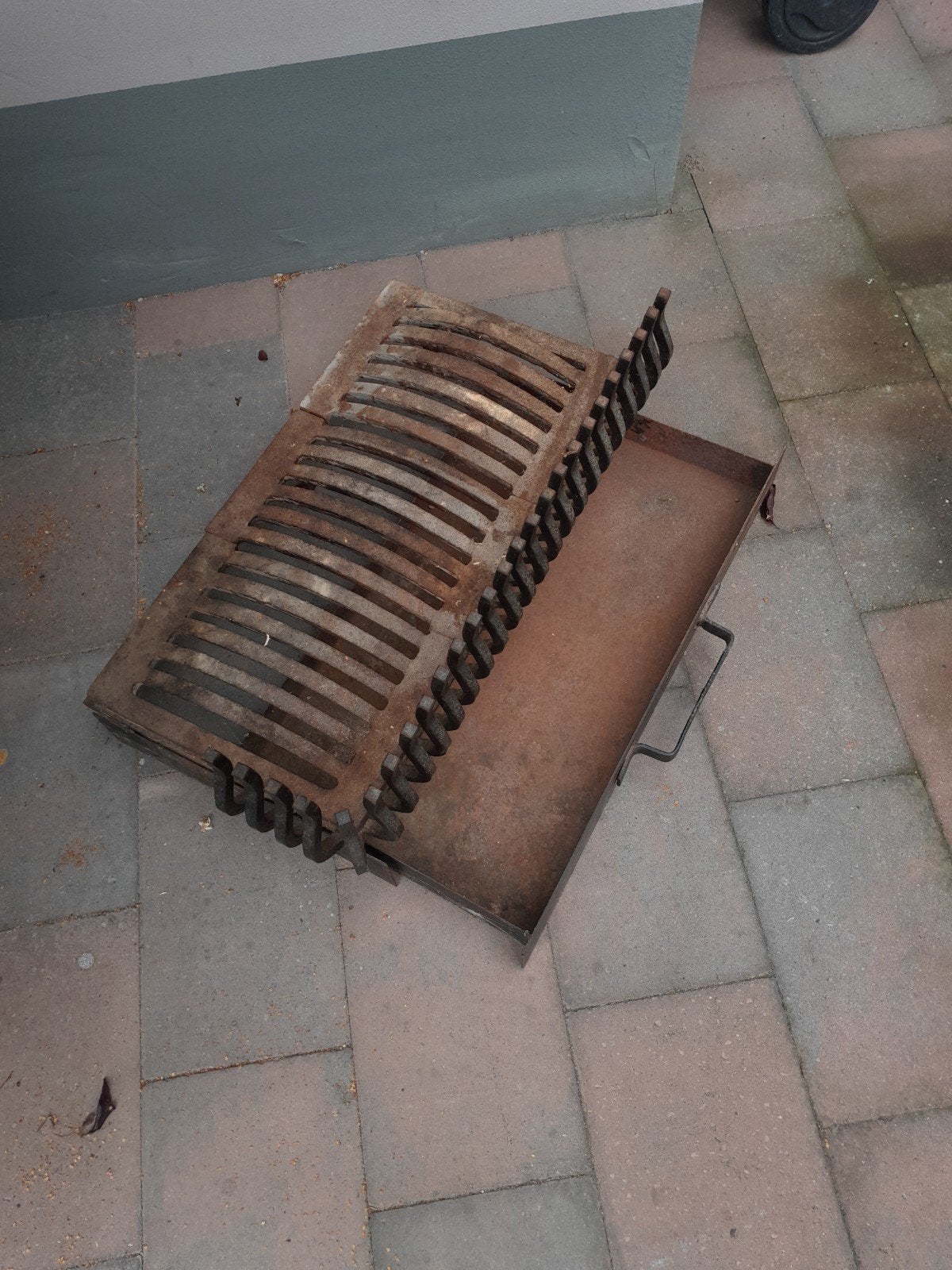 Robuust haardrooster met aslade - 64x36 cm, Huis en Inrichting, Ophalen, Gebruikt, Inzethaard, Houthaard
