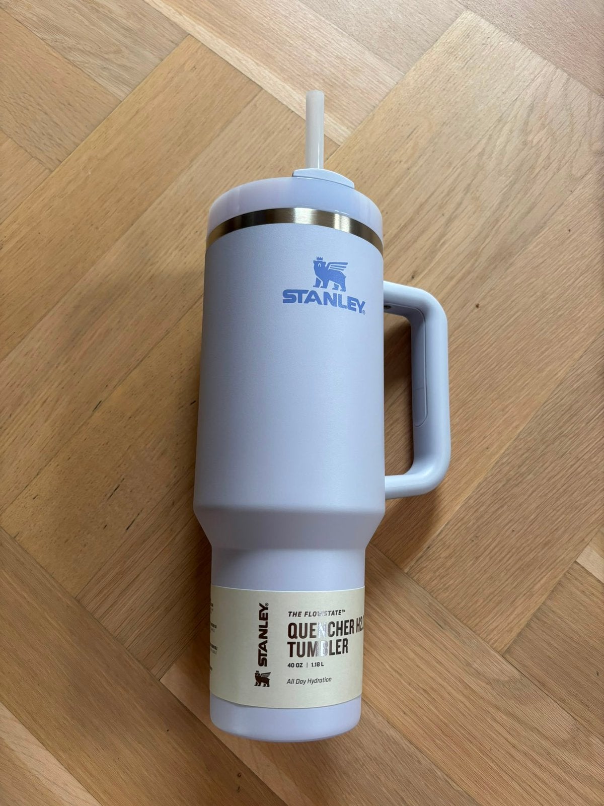 NIEUW! Stanley beker cup drinkfles 40OZ lila / lichtblauw, Ophalen of Verzenden, Nieuw