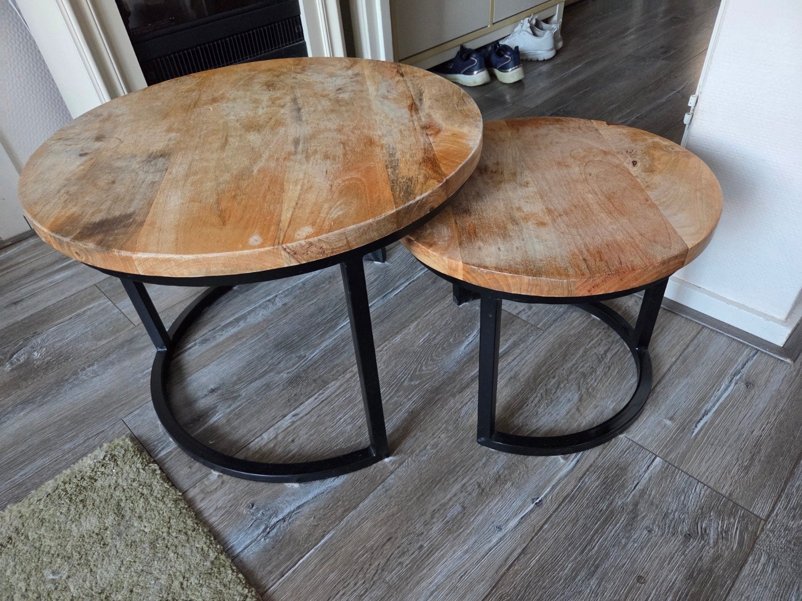 mango hout, Ophalen, Zo goed als nieuw, Rond, 50 tot 100 cm