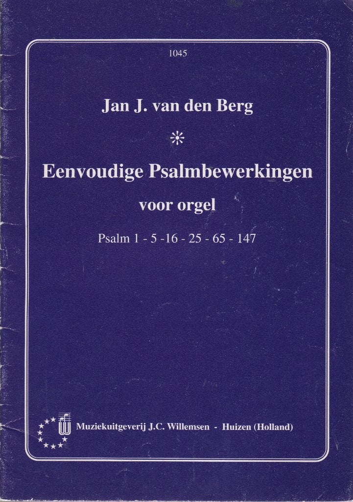 JAN J.VAN DEN BERG – Eenvoudige Psalmbewerkingen voor orgel, Orgel, Gebruikt, Ophalen of Verzenden, Religie en Gospel