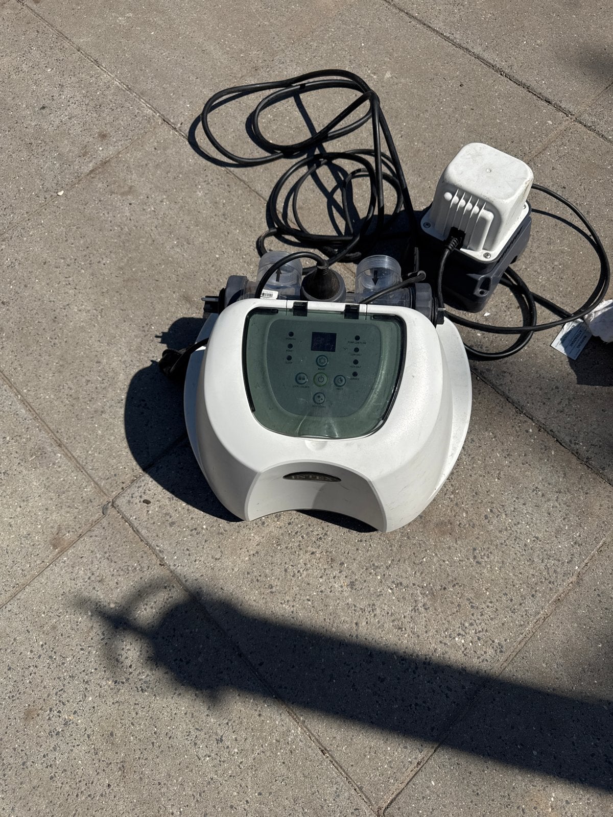 Zoutwater Intex zwembadpomp/filter voor schoon zwemwater, Ophalen of Verzenden, Gebruikt, Zwembadpomp