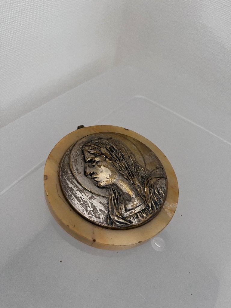 Religieus medaillon Maagd Maria, Ophalen of Verzenden
