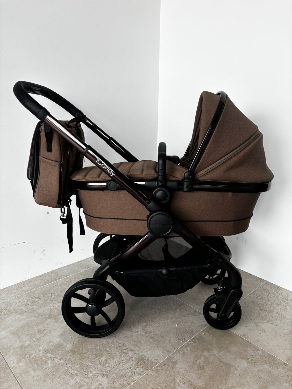 ICandy Peach 7 kinderwagen 2-1 - complete bundel - Pecan, Ophalen of Verzenden, Zo goed als nieuw, Overige merken