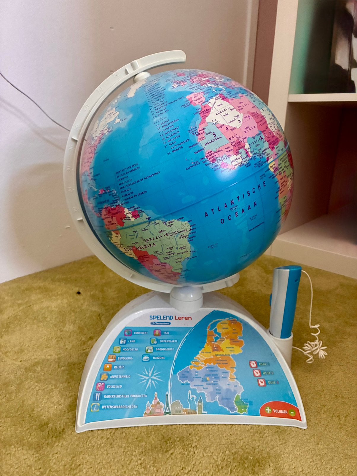 Interactieve wereldbol, Ophalen, Educatief, Gebruikt, Kinderwereldbol