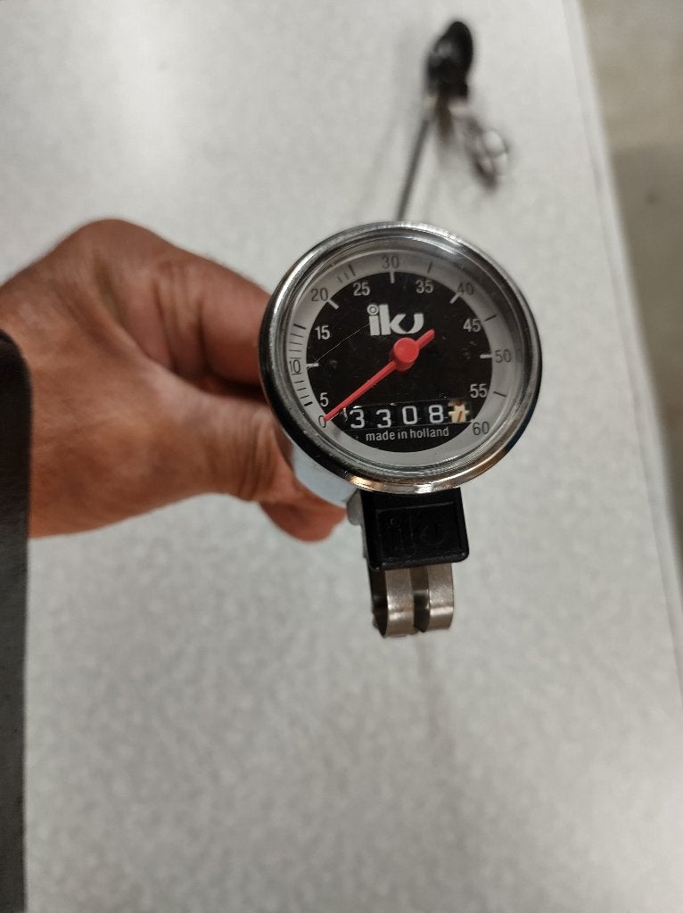 Vintage IKU fietssnelheids/afstand meter, Verzenden, Gebruikt, Overige merken