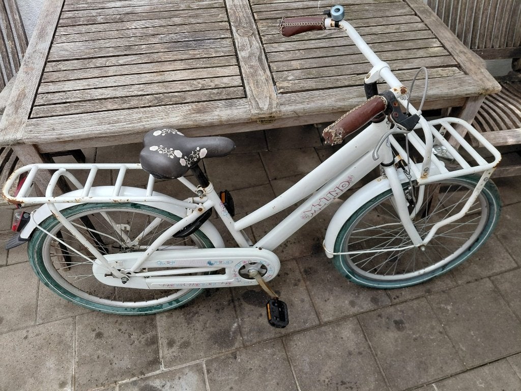 kinderfiets Mulino cycles 24 inch 37cm frame voorrem/drager, 20 inch of meer, Gebruikt, Velgrem, Ophalen