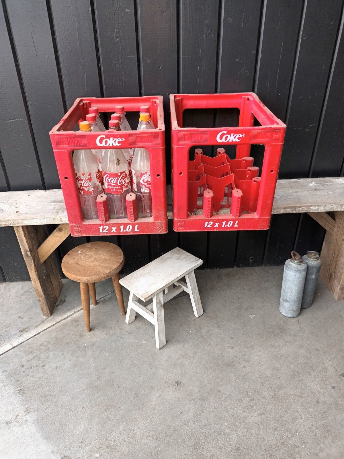 TEAB: Vintage flessen krat 1 liter Coca Cola, Ophalen