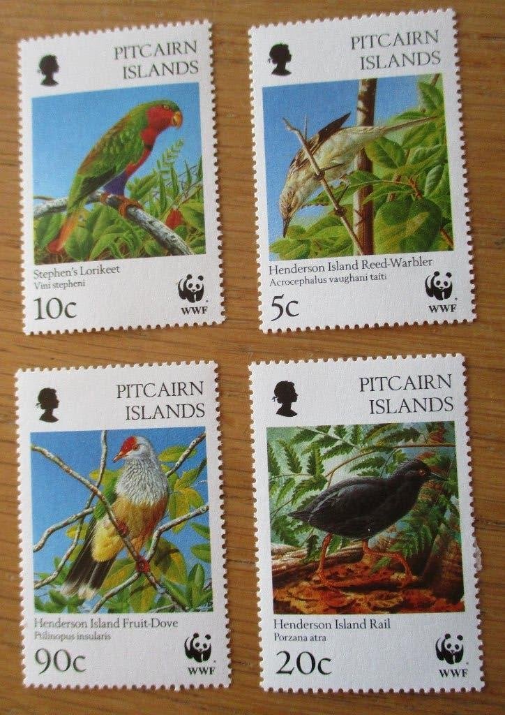 Pitcairn Islands, WWF serie Inheemse vogels, Verzenden, Postfris, Dier of Natuur