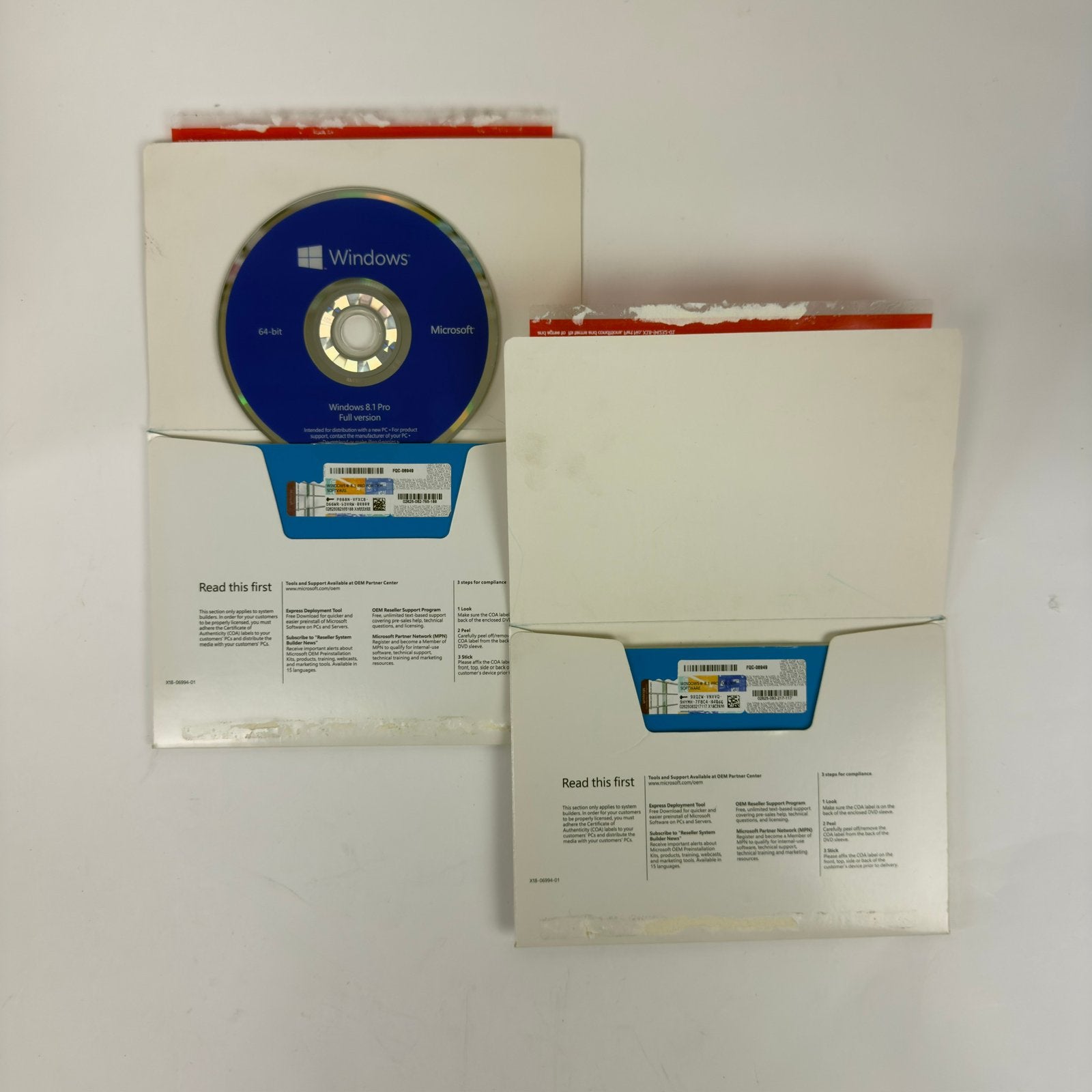 Microsoft Windows 8.1 Pro Full Version OEM 64-Bit Engels, Computers en Software, Besturingssoftware, Ophalen of Verzenden, Gebruikt