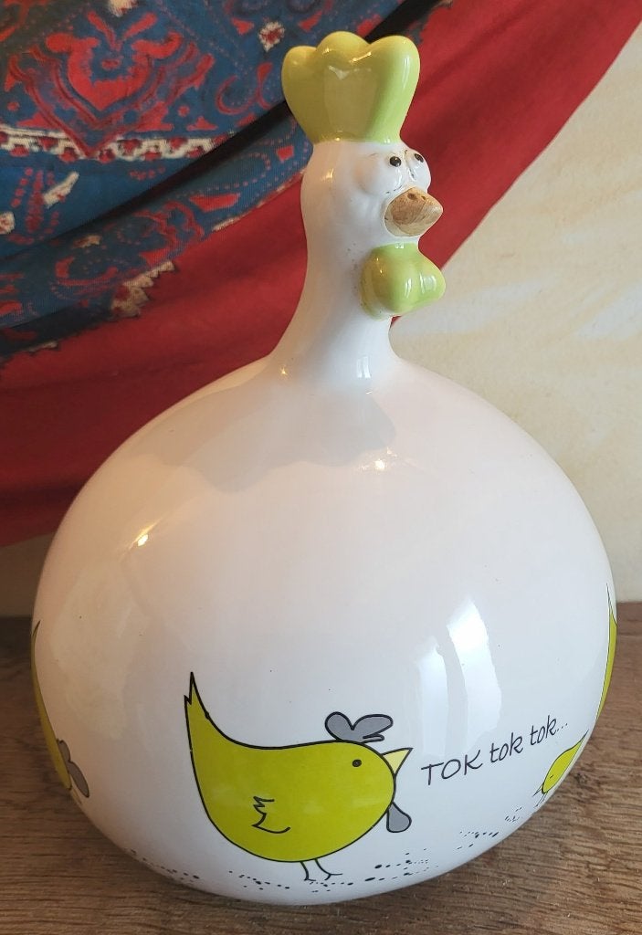 J-LINE Tok Tok porseleinen kip *** Zo goed als nieuw ***, Antiek en Kunst, Antiek | Porselein, Ophalen of Verzenden