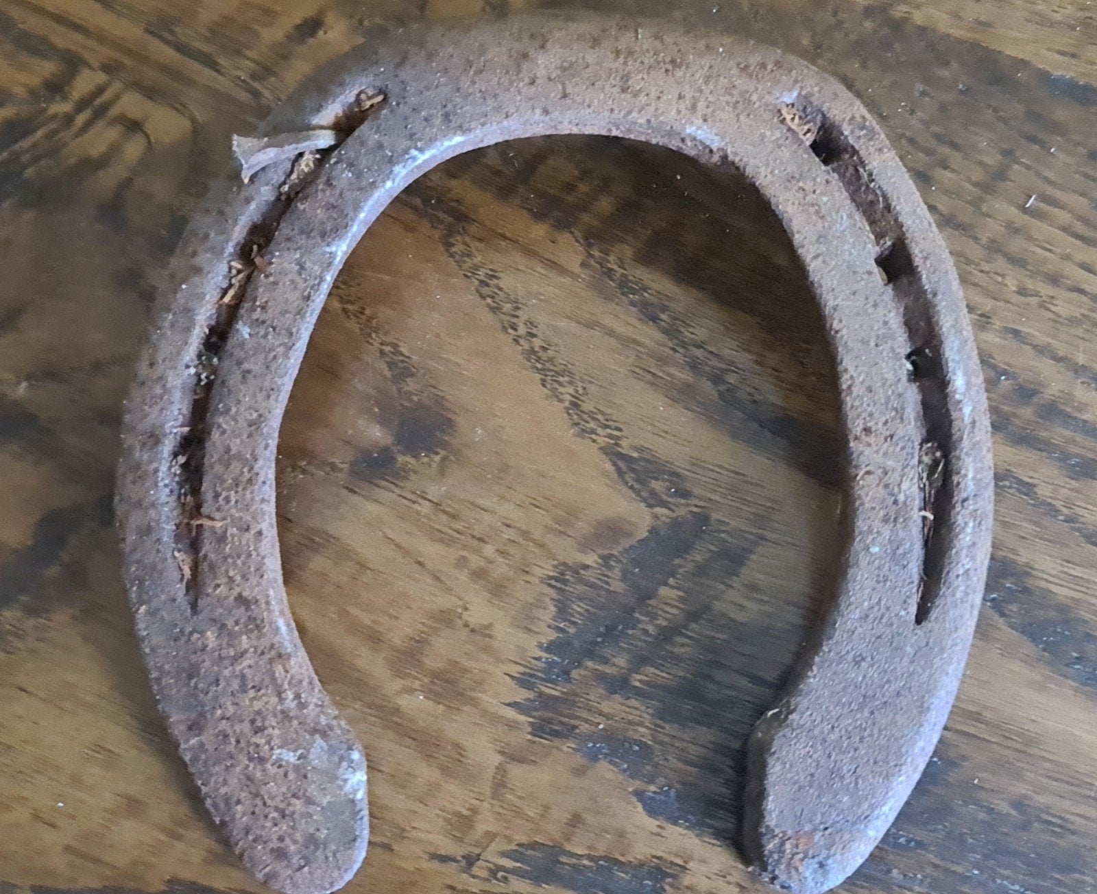 Oud roestig hoefijzer - Decoratie of geluksbrenger, Ophalen of Verzenden