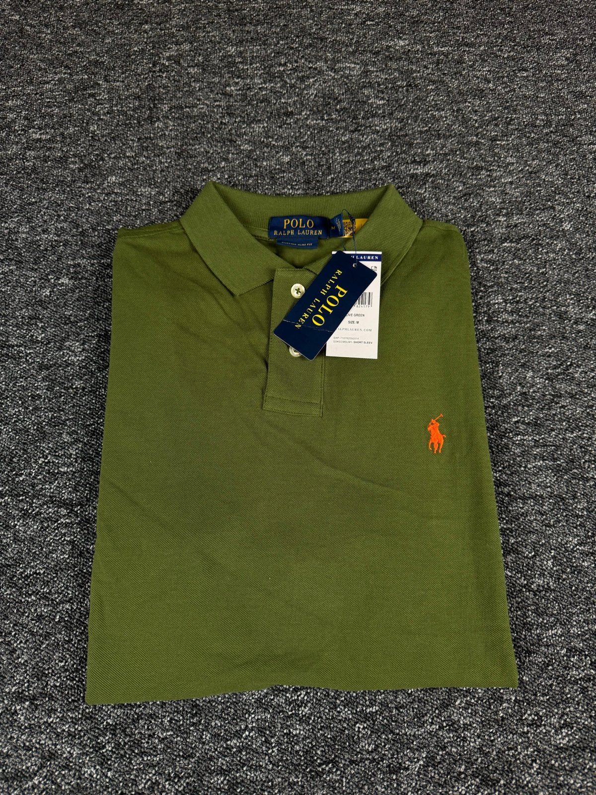 Polo Ralph Lauren Custom Slim Fit Polo - Maat M - Nieuw, Kleding | Heren, -, Ralph Lauren, Groen, Verzenden