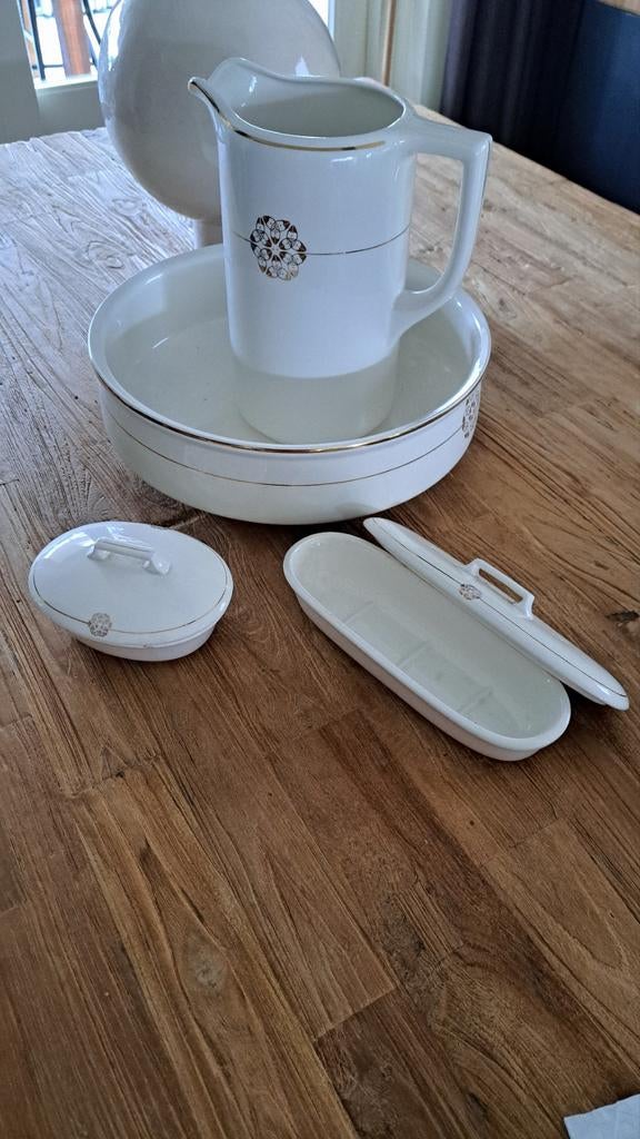 Compleet Lampetstel met Zeepbakje - Vintage, Antiek en Kunst, Ophalen of Verzenden