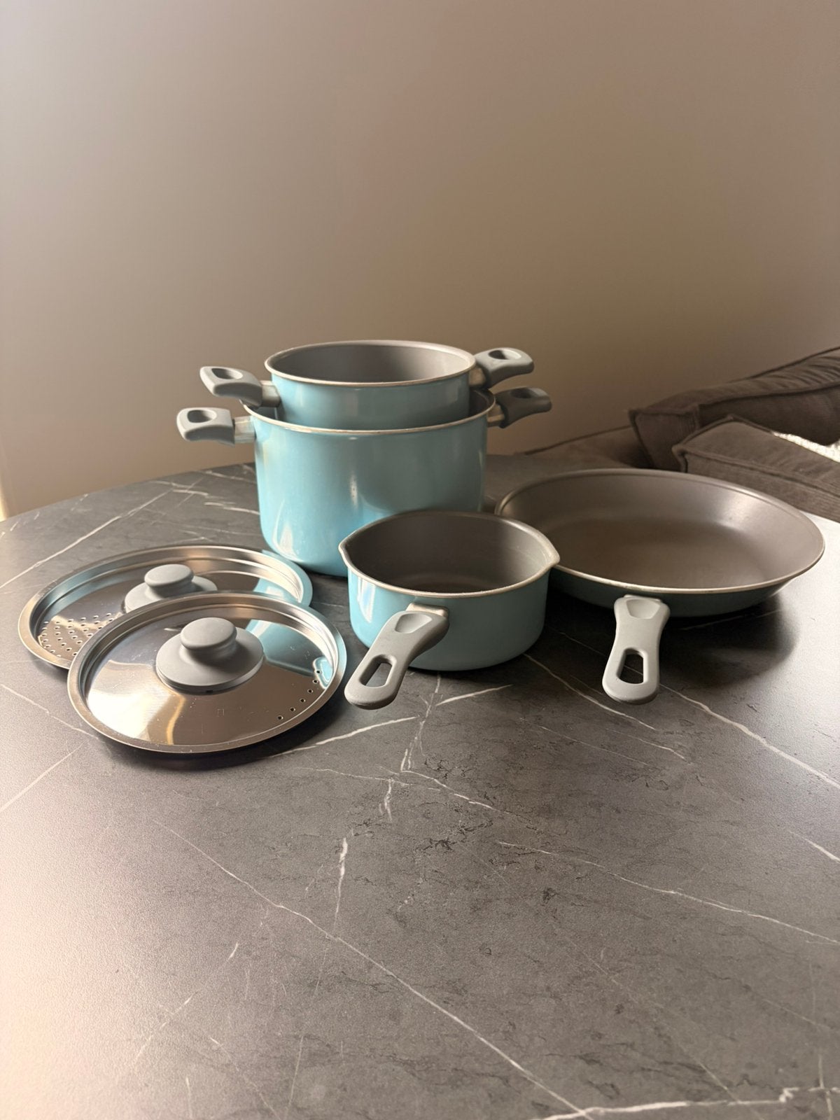 4-delige pannenset, Ophalen, Gebruikt, IKEA, Rvs