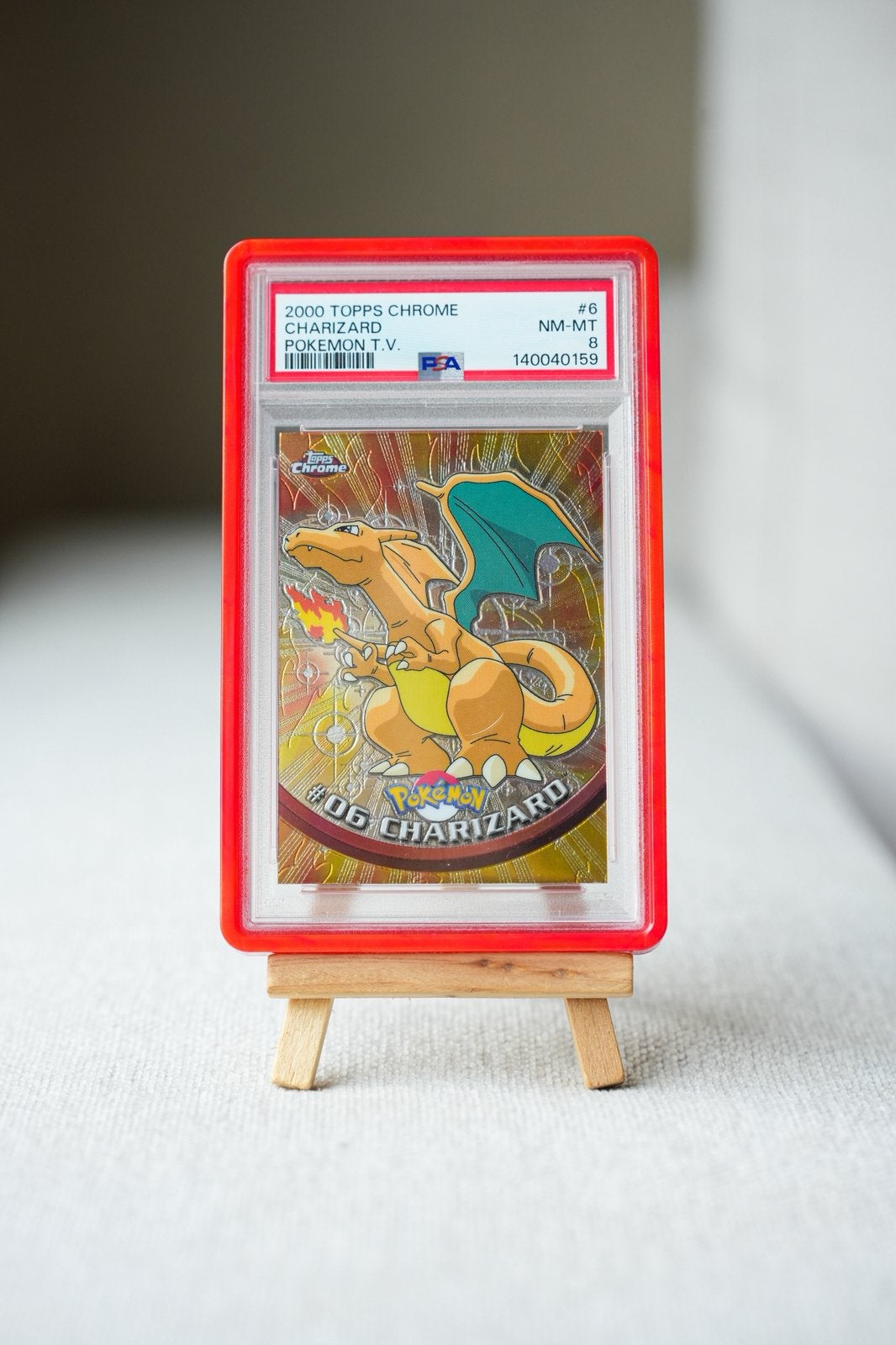 Pokemon Topps Charizard Charmeleon Charmander psa 8, Ophalen, Zo goed als nieuw