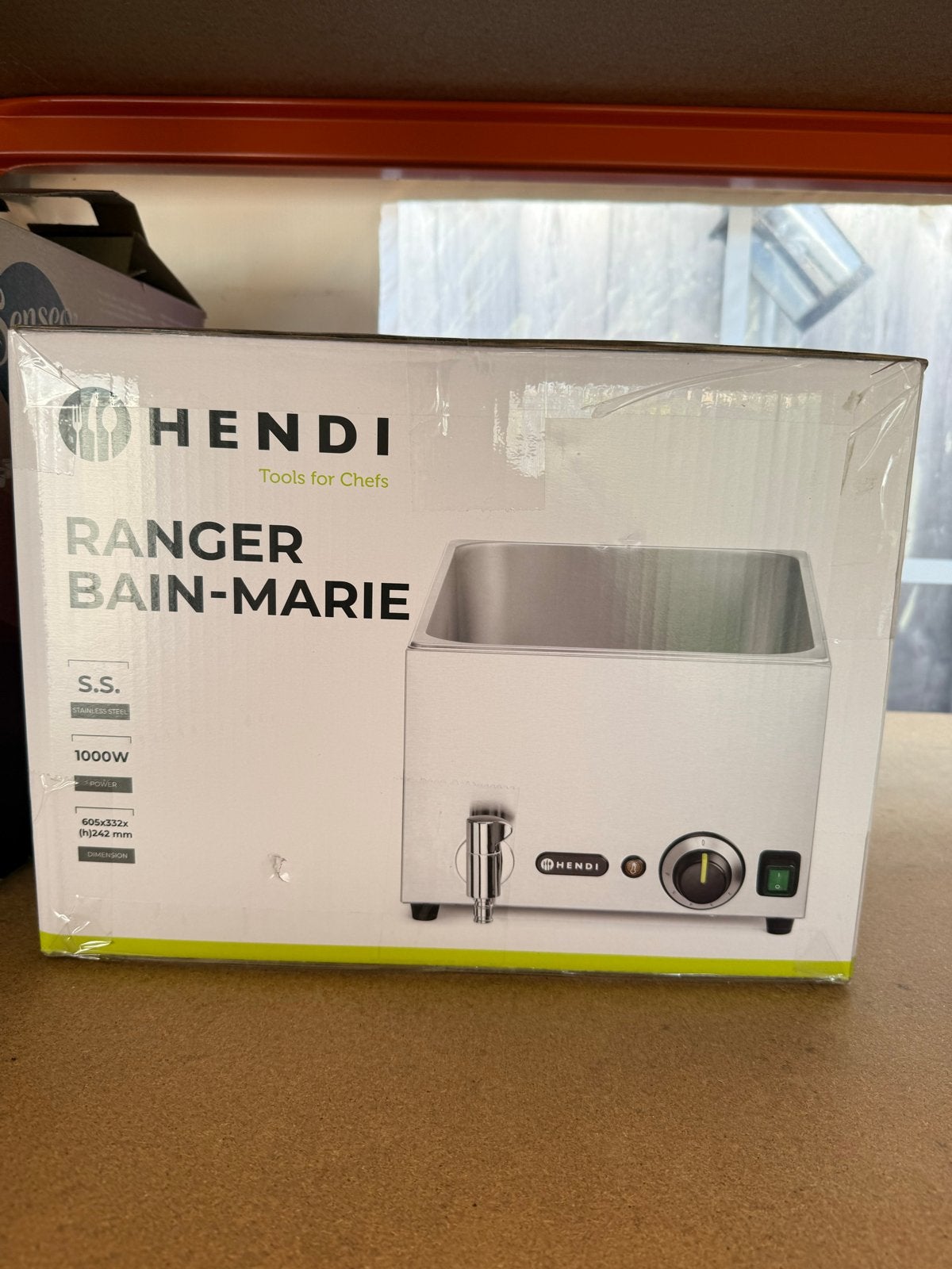 Hendi Ranger Bain-Marie RVS 1000W, Overige typen, Hendi, Ophalen of Verzenden, Metaal